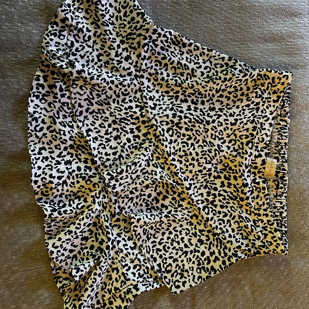 Leopard Print Mini Skirt